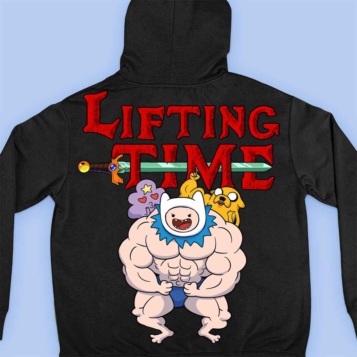 Lifting Time - Premium-huppari Unisex-taustaprintti