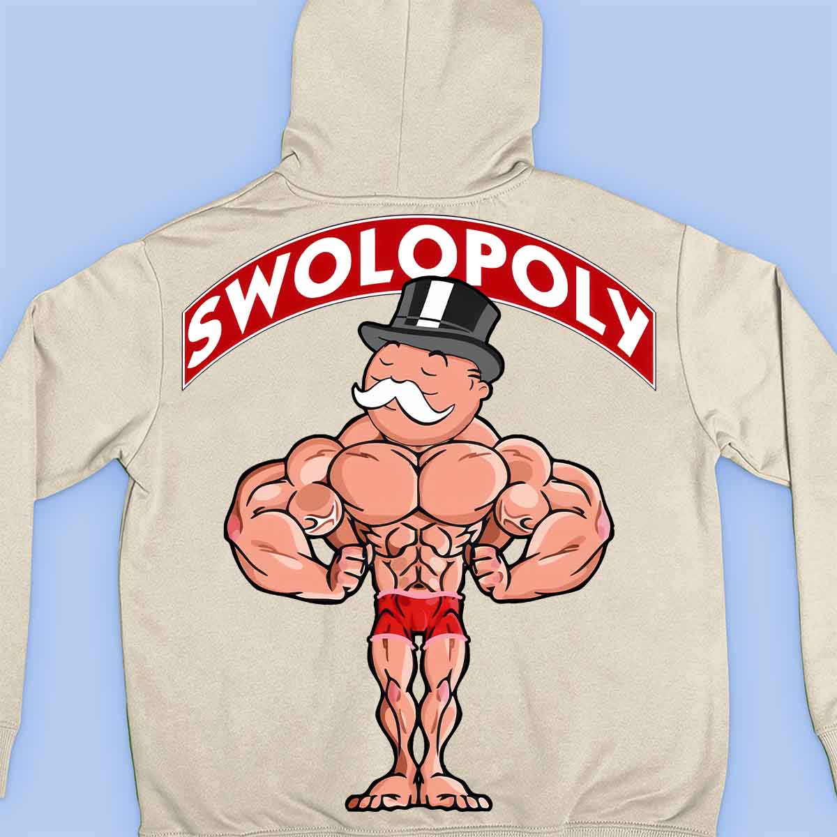 Swolopoly - Premium-huppari Unisex Taustaprintti