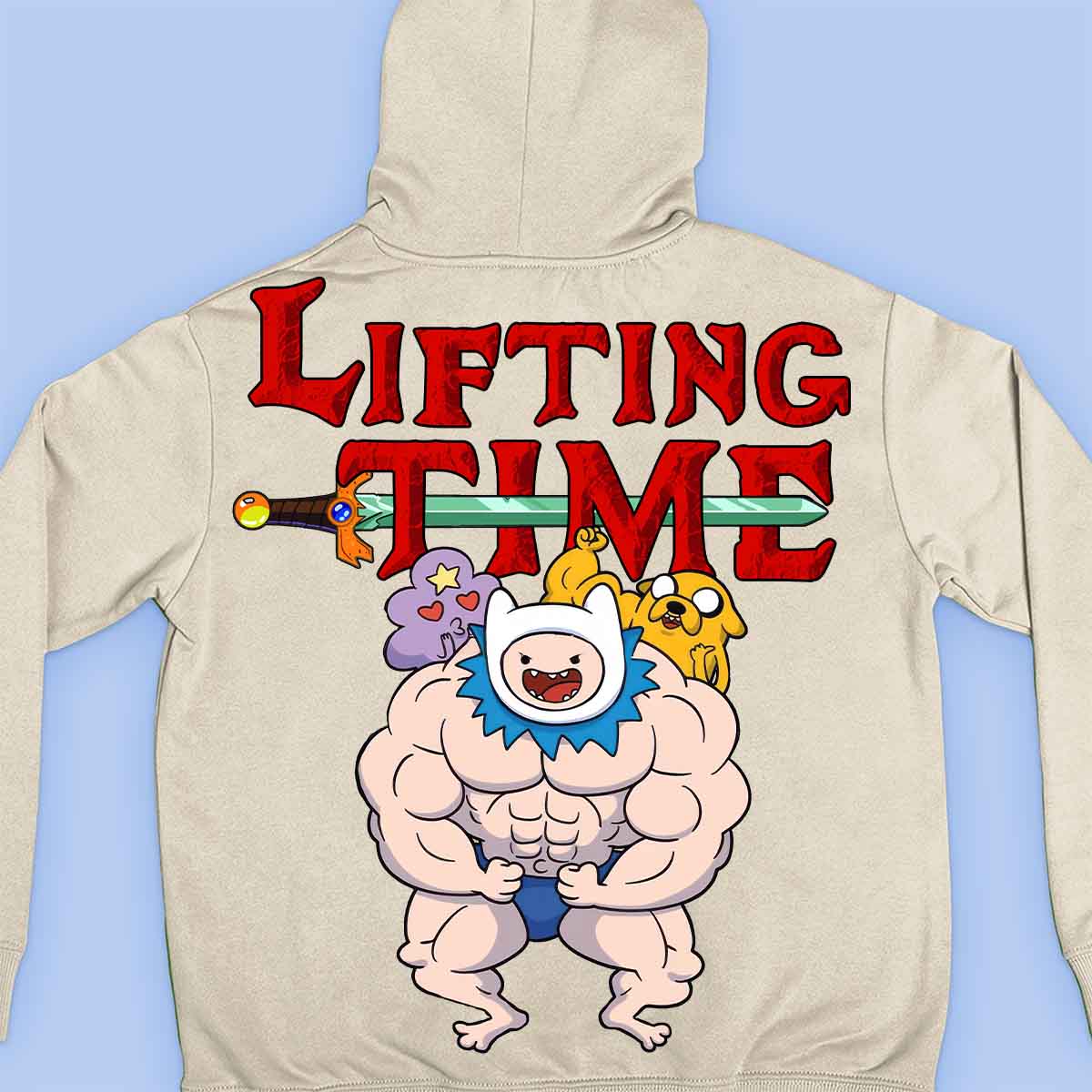 Lifting Time - Premium-huppari Unisex-taustaprintti